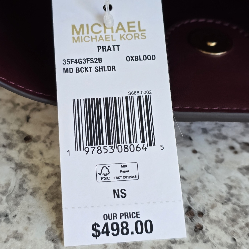 Michael Kors Pratt Medium Logo Center Stripe Shoulder Bag - Picture 8 of 10